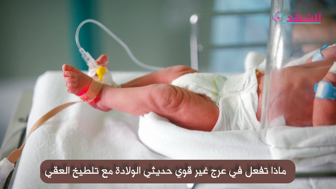 ماذا تفعل في عرج غير قوي حديثي الولادة مع تلطيخ العقي
